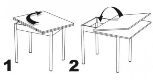 Розкладний обідній стіл з табуретками Конус "Горіх" foto 2