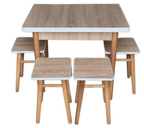 Розкладний обідній кухонний стіл з табуретками Конус "Дуб сонома"