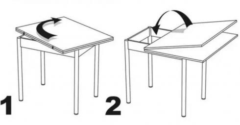 Розкладний обідній кухонний стіл з табуретками Конус "Дуб сонома" foto 2