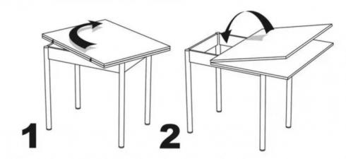 Розкладний обідній стіл з табуретками Конус "Вільха" foto 2