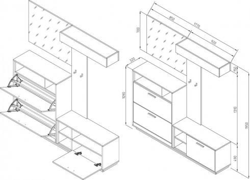 Прихожа Хайді 2 foto 2