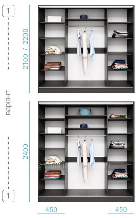 Шкаф купе Combi 2000mm трьох дверний foto 4