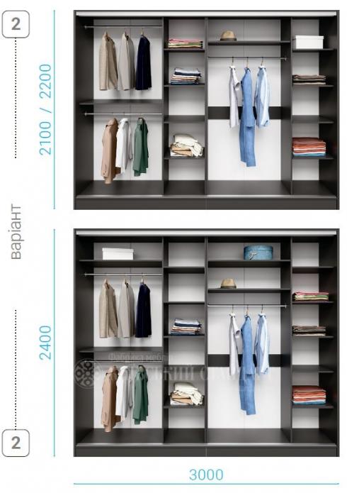 Шкаф купе Standart 3000мм 4Д foto 15