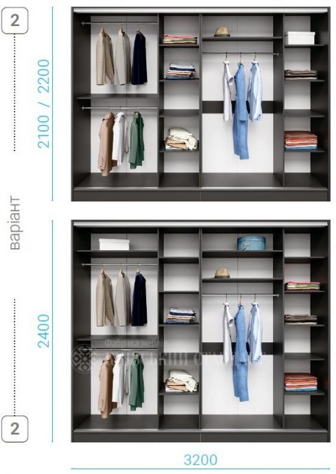 Шкаф купе Standart 3200мм 4Д foto 11