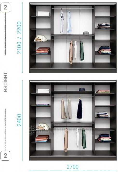 Шкаф купе Combi 2700mm 4Д foto 5