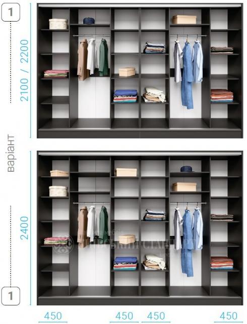 Шкаф купе Combi 3000mm 4Д foto 13