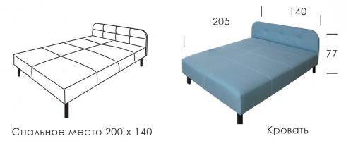 Двоспальне ліжко Лучіана 1.4 м foto 5