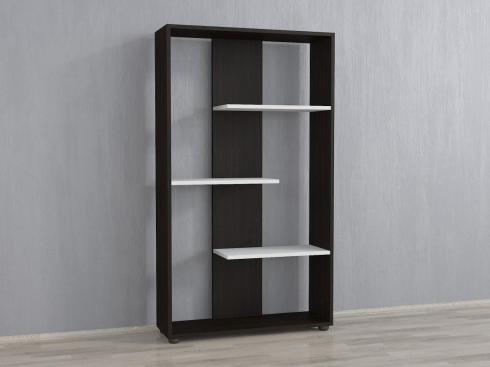 Стелаж А122 венге темний+білий