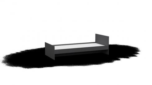 Ліжко односпальне L12 антрацит