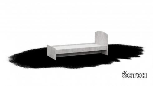 Ліжко односпальне L1 бетон