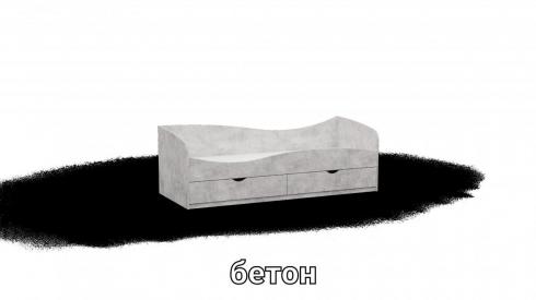 Ліжко односпальне L7 бетон