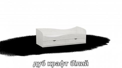 Ліжко односпальне L7 дуб крафт білий