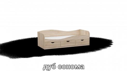 Ліжко односпальне L9 дуб сонома