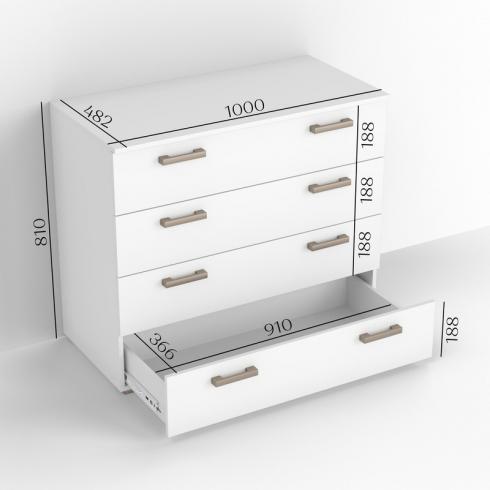 Комод на 4 шухдяли ТКБ-361.4 foto 2