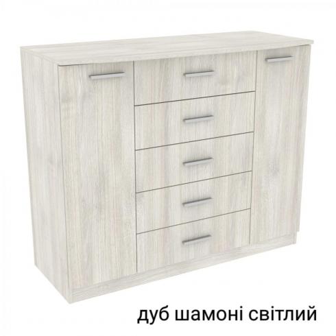 Комод Діана №5 ДСП (1200 х 450 х 1000) дуб шамоні світлий
