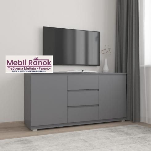 Комод без ручок Б3 Антрацитовий