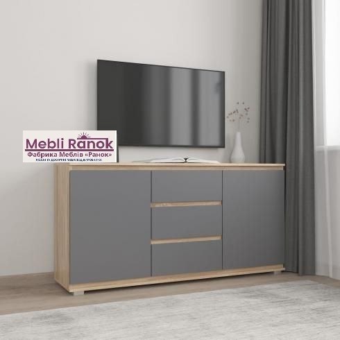 Комод без ручок Б3 Дуб сонома+Антрацит