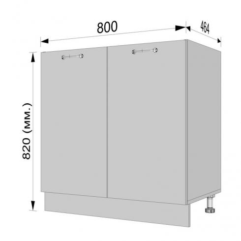 Тумба низ 800мм Н-8, мийка (без стільниці) foto 4
