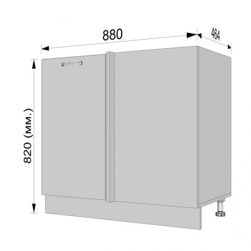 Тумба кутова низ Н-9 (без стільниці) foto 3