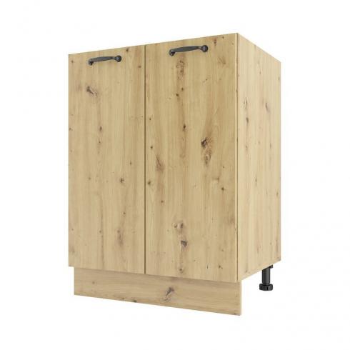 Тумба низ 600мм Н-6 (без стільниці) Дуб Артизан