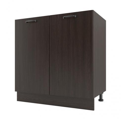 Тумба низ 800мм Н-8, мийка (без стільниці) Венге Темний