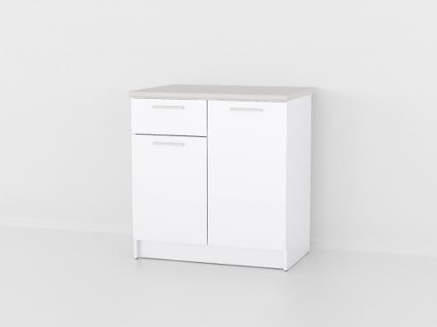 Тумба низ (комбі) 800мм, К-15 (без стільниці) Білий
