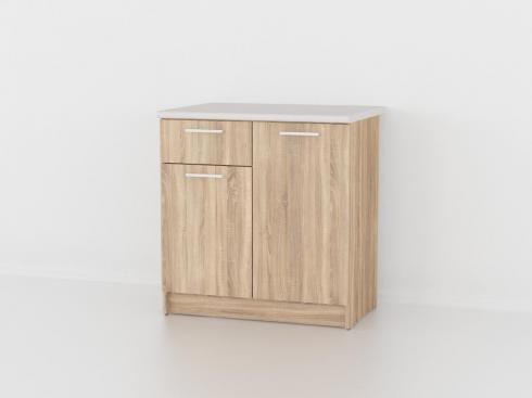 Тумба низ (комбі) 800мм, К-15 (без стільниці) Дуб Сонома