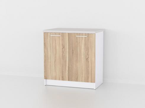 Тумба низ 800мм, К-16 (без стільниці) Дуб Сонома+Білий