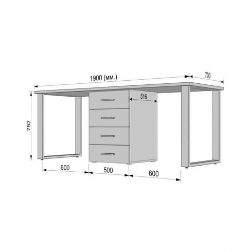 Подвійний письмовий стіл А-198 foto 3