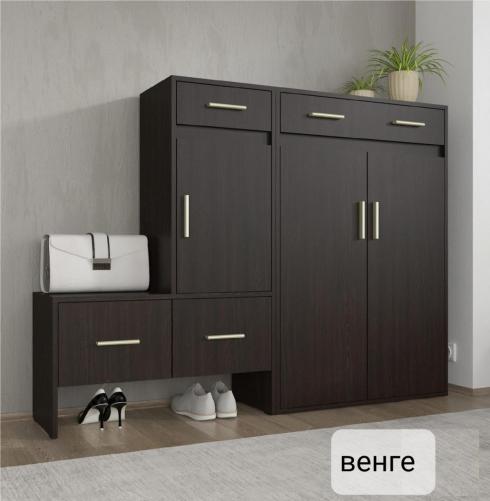 Тумба для взуття А-156 венге темний