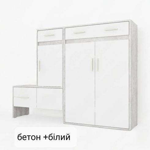 Тумба для взуття А-156 бетон+білий