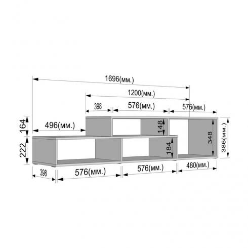 Тумба під ТВ А-177 дуб сонома+білий foto 2