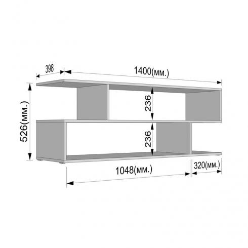 Тумба під ТВ А-178 бетон foto 2