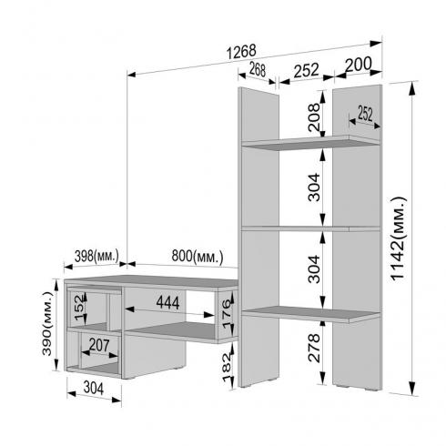 Тумба ТБ А-189 Бетон foto 3