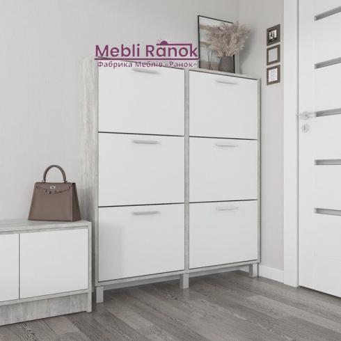 Взуттєва тумба А-164 бетон+білий