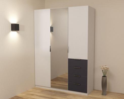 Шафа Крістал 2, Білий/Антрацит, 1500х520х2100