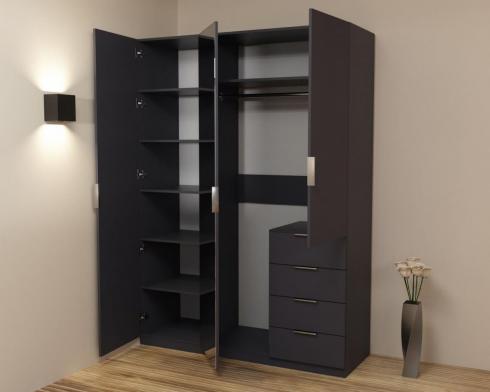 Шафа Крістал 2, Антрацит, 1500х520х2100 foto 2