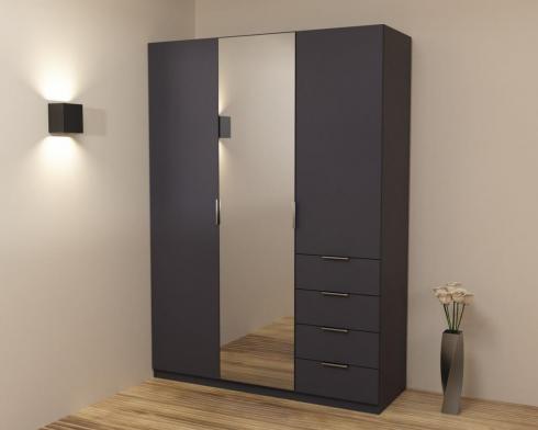 Шафа Крістал 2, Антрацит, 1500х520х2100