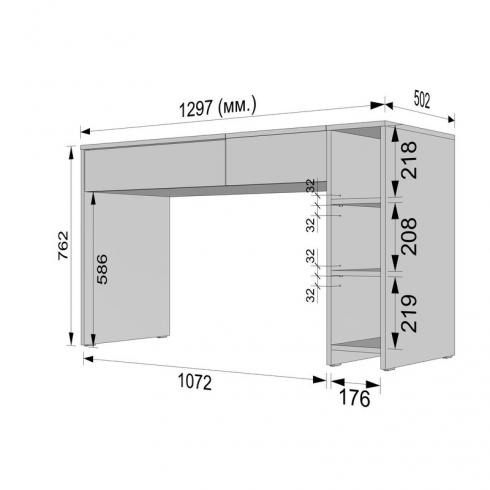 Туалетний стіл А-111 білий foto 4