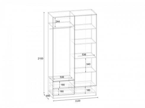 Передпокій ГКШ 8 1120мм Дуб Сонома Трюфель foto 2