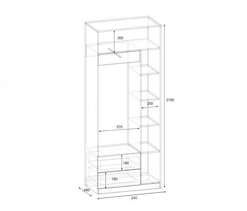 Передпокій ГКШ 1 840мм Білий foto 2