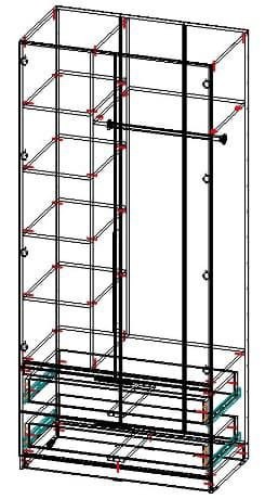 Шафа розпашна трьохдверна Еліт 1600мм foto 2