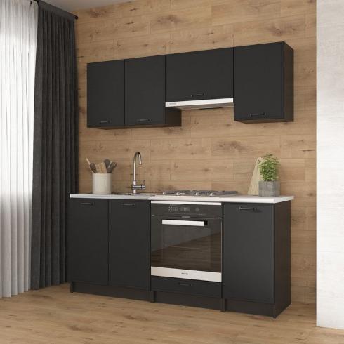 Кухня К-57 1,8м Чорний матовий