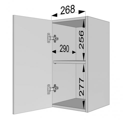 Шафа навісна 300мм К-58 Білий+Асфальт foto 4
