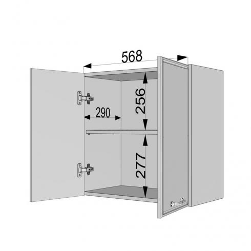 Шафа навісна 800мм К-62 Чорний+Асфальт foto 4