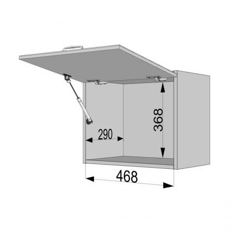 Шафа навісна (витяжка) 500мм К-59 Білий+Асфальт foto 4