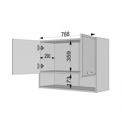 Шафа навісна з нішою 800мм К-53 Чорний+Камуфляж foto 4