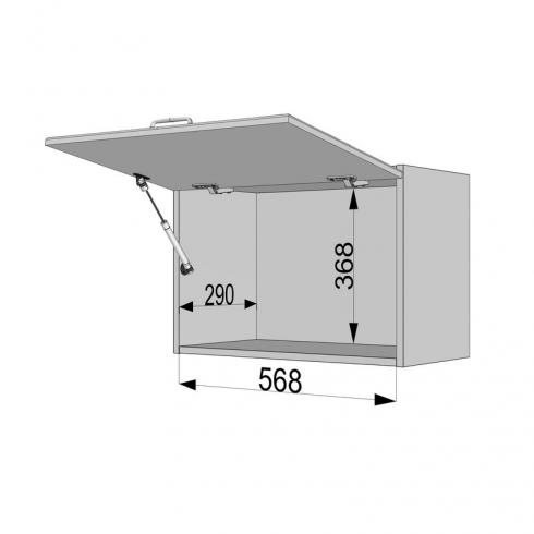 Шафа навісна 600мм, витяжка К-52 Білий+Асфальт foto 4