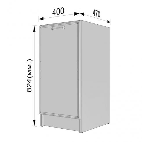 Тумба низ 400мм (без стільниці) К-64 Білий+Камуфляж foto 3