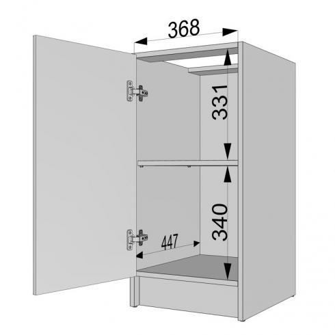Тумба низ 400мм (без стільниці) К-64 Білий+Камуфляж foto 4